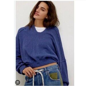 NWT Free People We The Free Atlas Hoodie, Navy Blue | Size XS